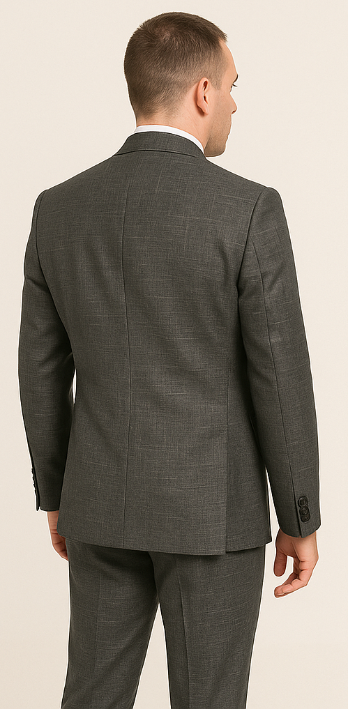 Rossi Man MAX RM1784 Slim Fit 3-Piece Suit – Stylish Grey Formal Suit for Men - 34R