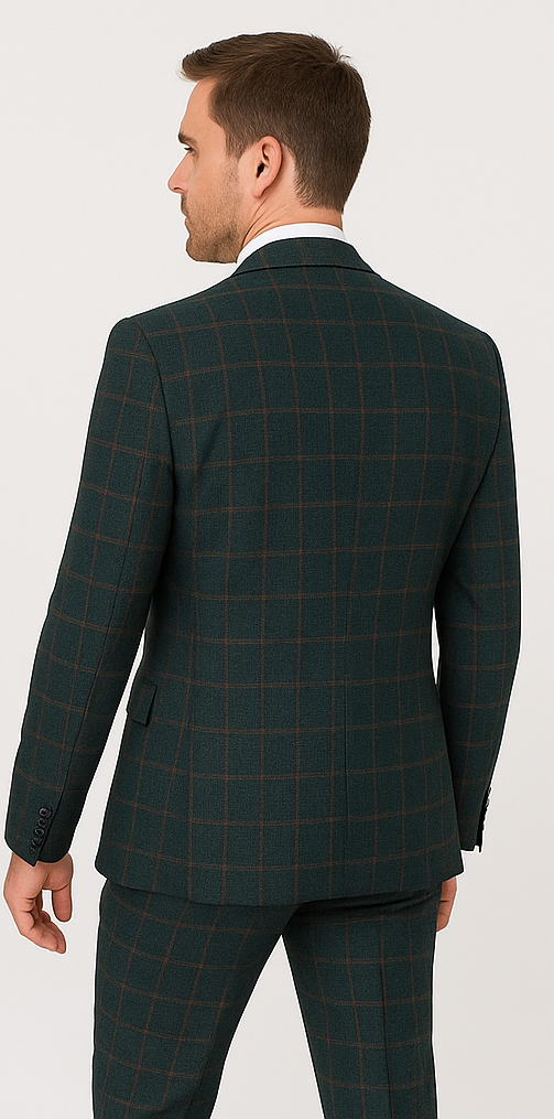 Rossi Man MAX RM1788 Slim Fit 3-Piece Suit – Stylish Formalwear for Men - 34R