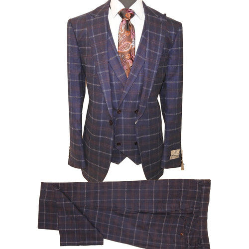 Rossiman Suits For Sale - Mens Designer Suit - Fashion Suits - Fancy Indigo/black Suits