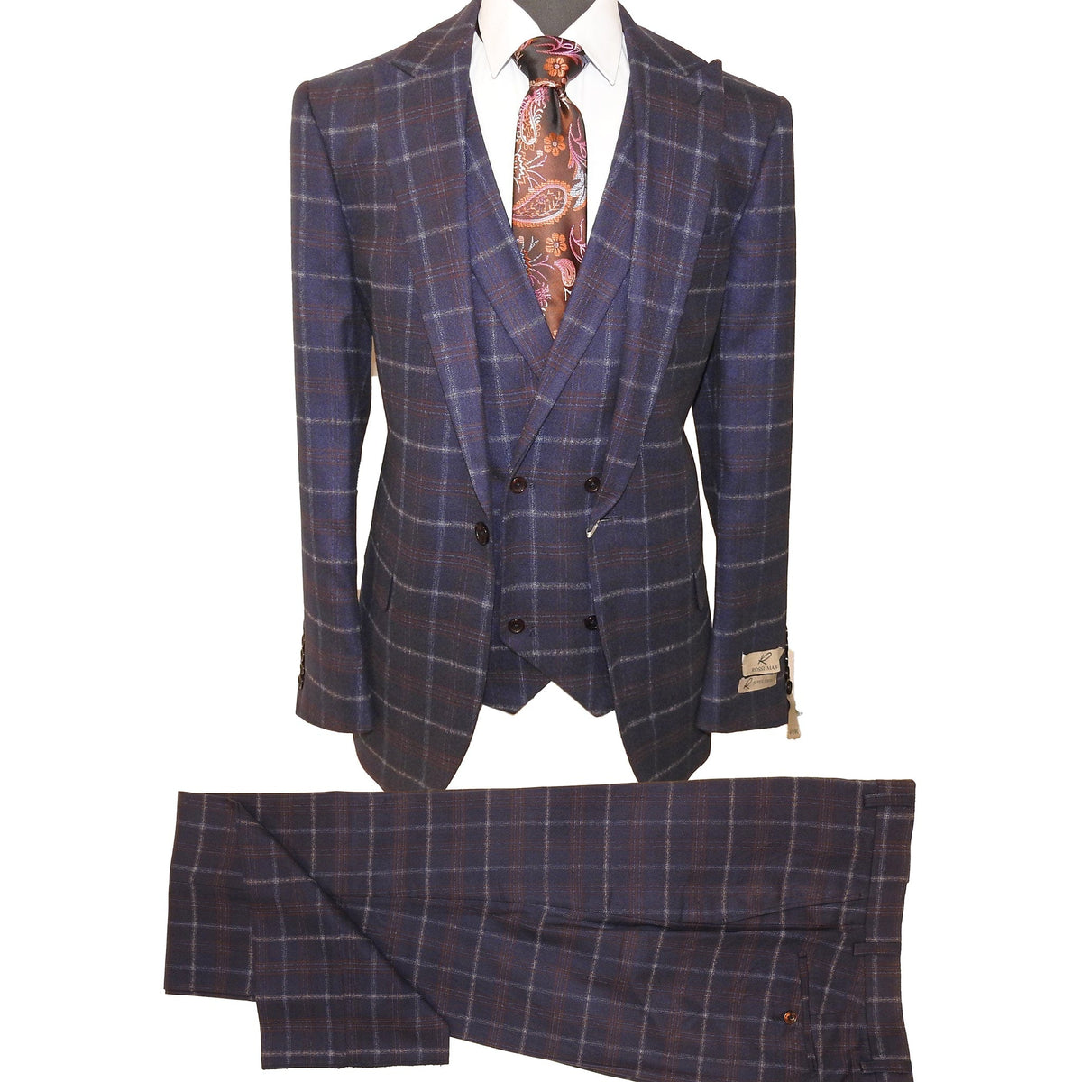 Rossiman Suits For Sale - Mens Designer Suit - Fashion Suits - Fancy Indigo/black Suits