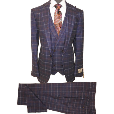 Rossiman Suits For Sale - Mens Designer Suit - Fashion Suits - Fancy Indigo/black Suits