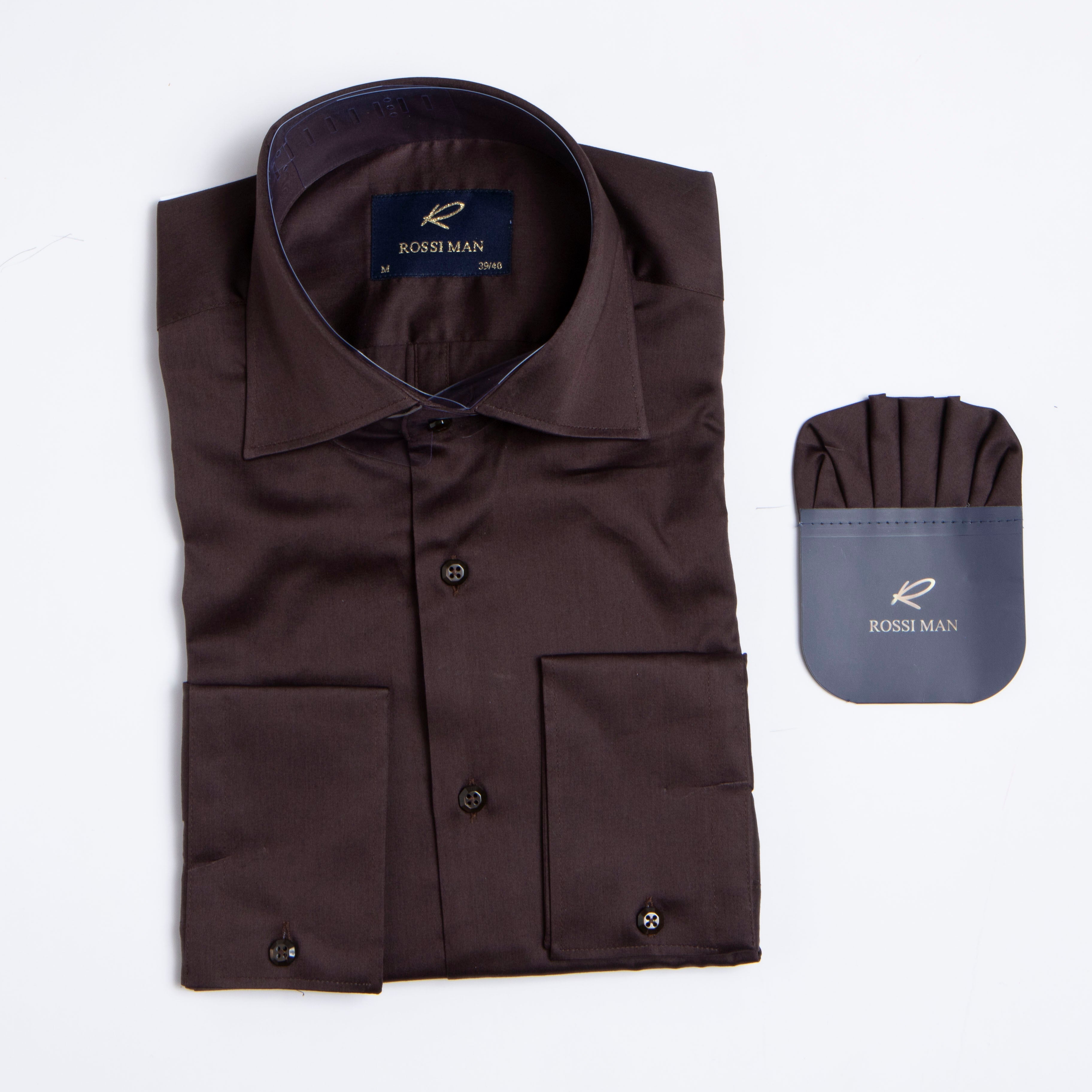 Rossi Man Shirt – RS1 Style in Brown - S (14/14.5)