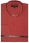 Mandarin Red Collarless Preacher Round Style / 65%Poly&35%Cotton Banded Collar Men's Dress Shirts