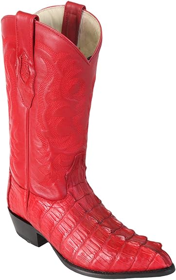 J Toe Cowboy Boots - J Toe Western Boots - Original Brown Caiman (Gator) Tail LeatherJ-Toe Boot - 6 Wide