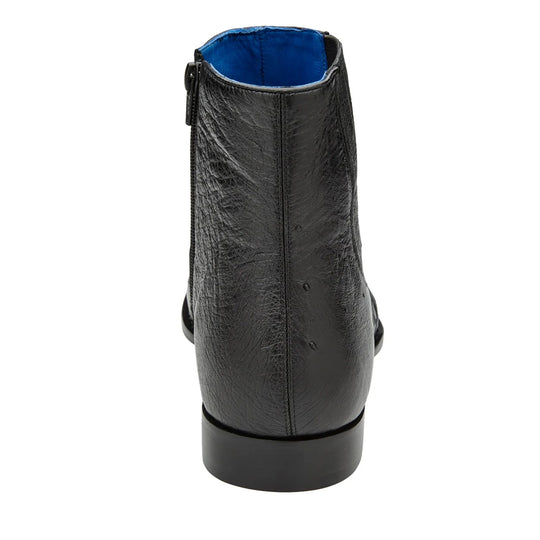 Men's Belvedere Roger Ostrich Quill Dress Boot in Black - 9-M