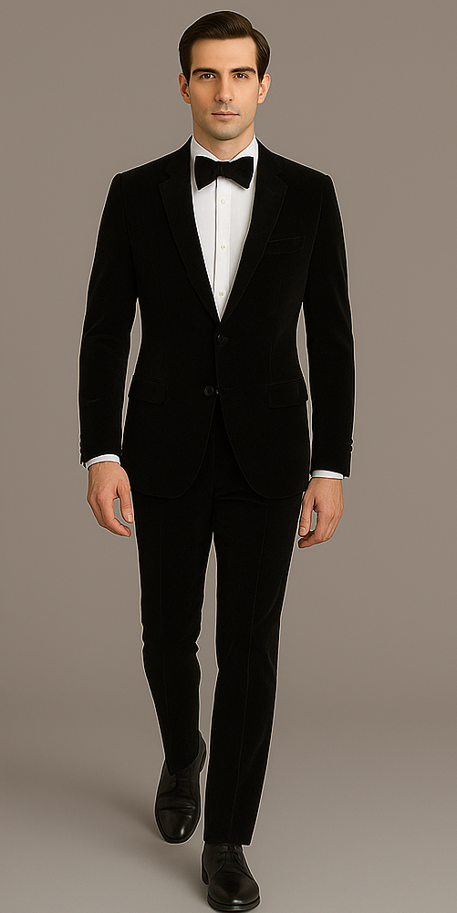 Rossi Man Leo RM1905 – Elegant Black Designer Suit for Men | Formal - XS