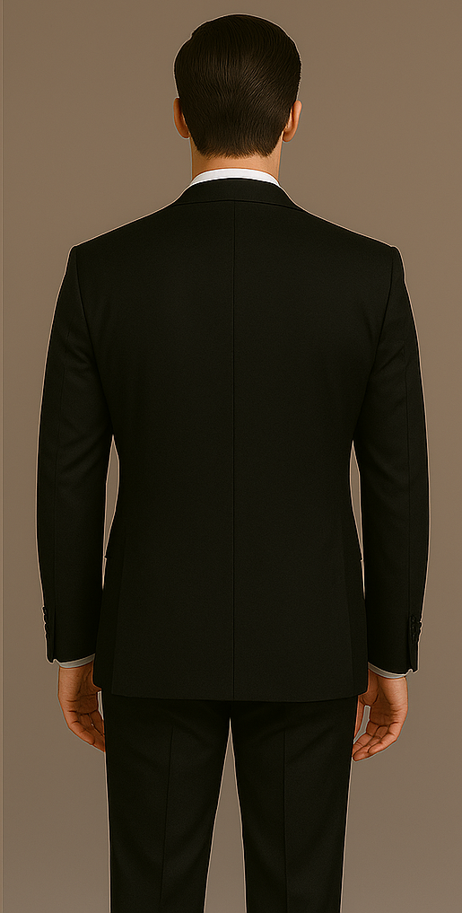 Rossi Man Leo Tuxedo RM1101 – Classic Black Formal Suit for Men | Timeless Tuxedo Style - XS