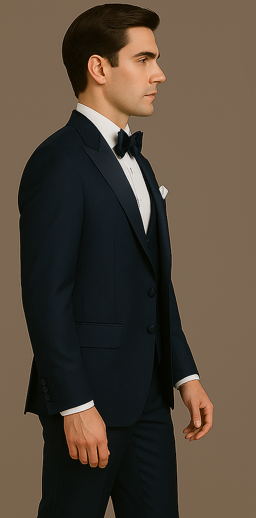 Rossi Man Leo Tuxedo RM1102 – Modern 3-Piece Formal Suit for Men | Stylish Tuxedo Set - XS