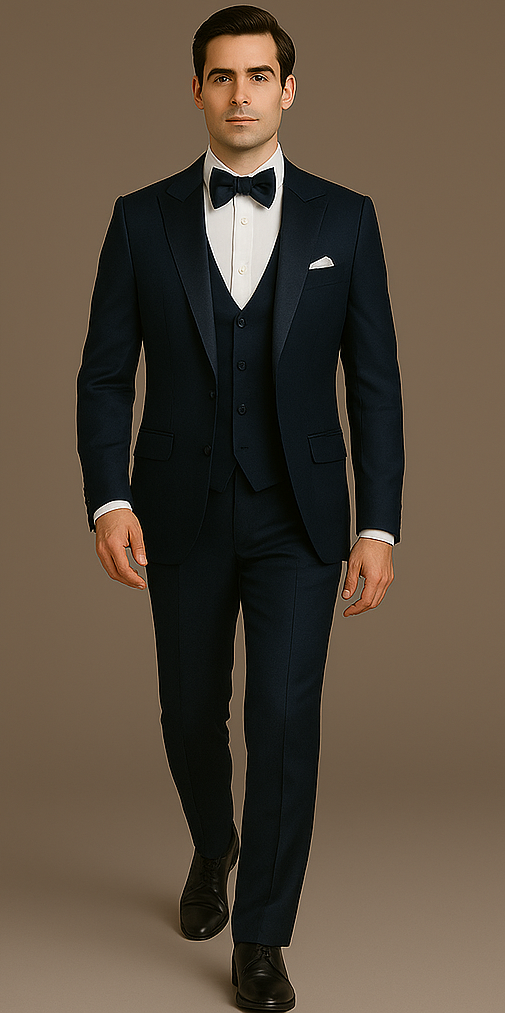 Rossi Man Leo Tuxedo RM1102 – Modern 3-Piece Formal Suit for Men | Stylish Tuxedo Set - XS