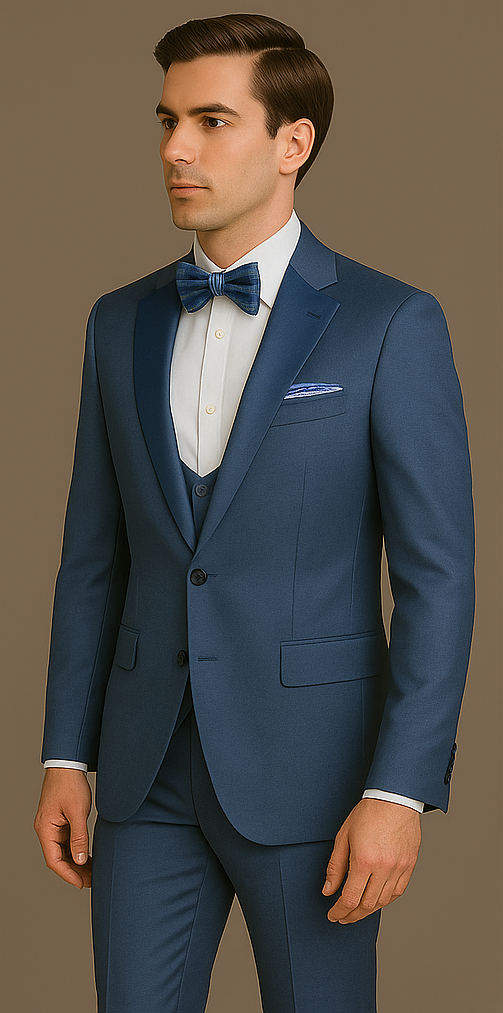 Rossi Man Leo Tuxedo RM1387 – Elegant Slim Fit Formal Wear for Men | Stylish Tuxedo Suit - XS