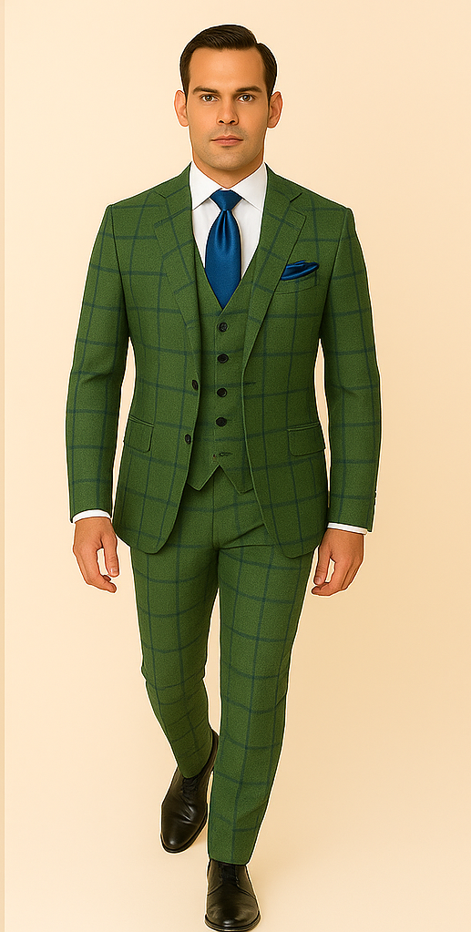 Rossi Man Max RM1841 – Men's Slim Fit 3-Piece Suit for Men - 34R