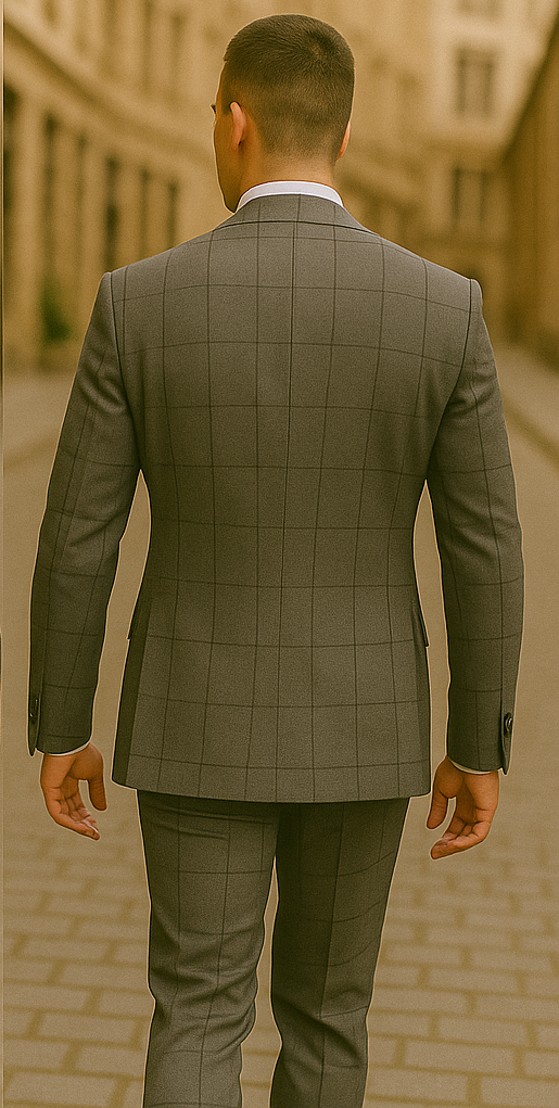 Rossi Man Men's Dress Suit – Classic Rossiman Formalwear for Timeless Style - 38 Short Jacket+32 Waist Adjustable 28to34)(Height: 5’4”to5’7”)(Neck 15-16.5)S-M)