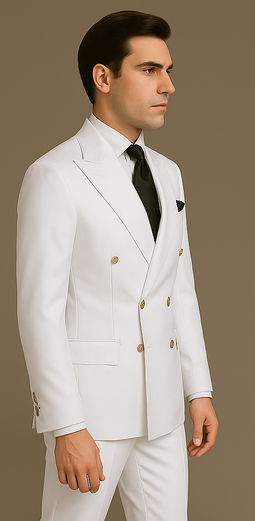 Rossi Man Milano RM1374 – Men's Modern 3-Piece Suit | Stylish Formal Wear Set - 34R