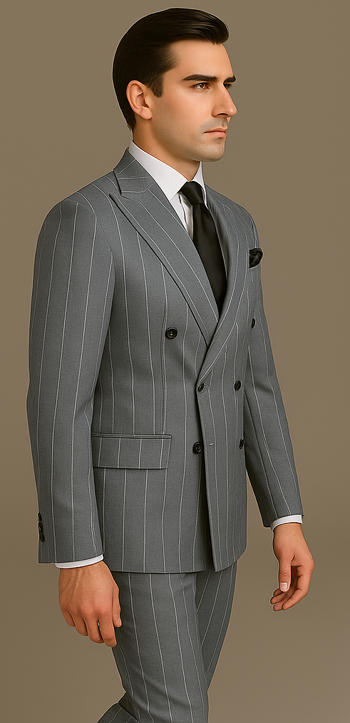 Rossi Man Milano RM1726 – Men's Modern Fit 3-Piece Suit | Stylish Formal - 34R