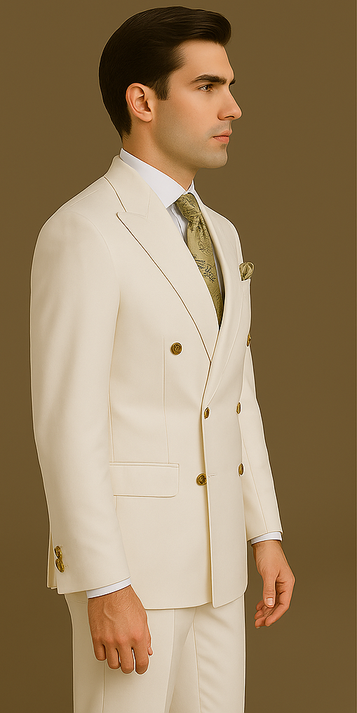 Rossi Man Milano RM1770 – Men's Modern Slim Fit 3-Piece Suit | Formal - 34R