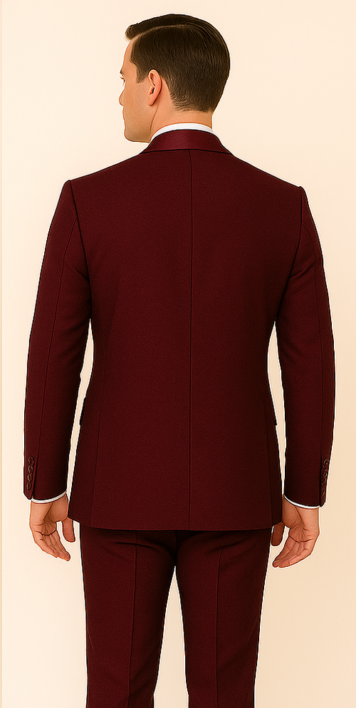 Rossi Man RM1253 Formal 3-Piece Smoking Style Tuxedo for Men