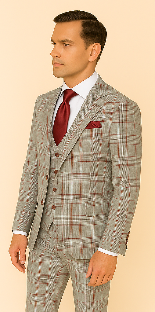 Rossi Man RM1854 Tom – Men's Slim Fit Suit for Men - 34R