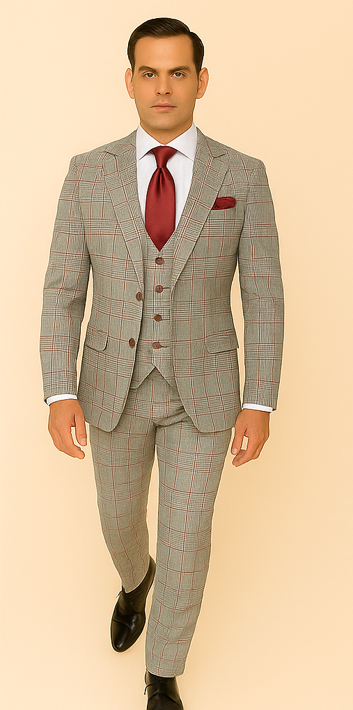 Rossi Man RM1854 Tom – Men's Slim Fit Suit for Men - 34R