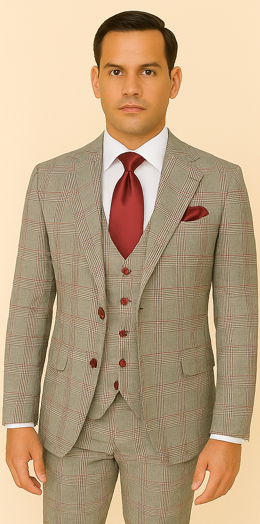 Rossi Man RM1854 Tom – Men's Slim Fit Suit for Men - 34R