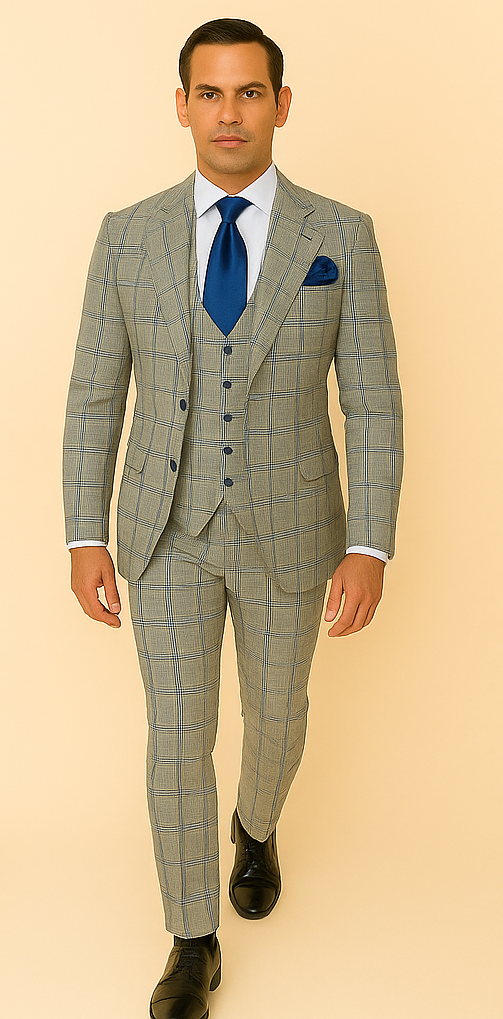 Rossi Man Tom RM1856 – Modern Fit 2-Piece Suit for Stylish Men - 34R