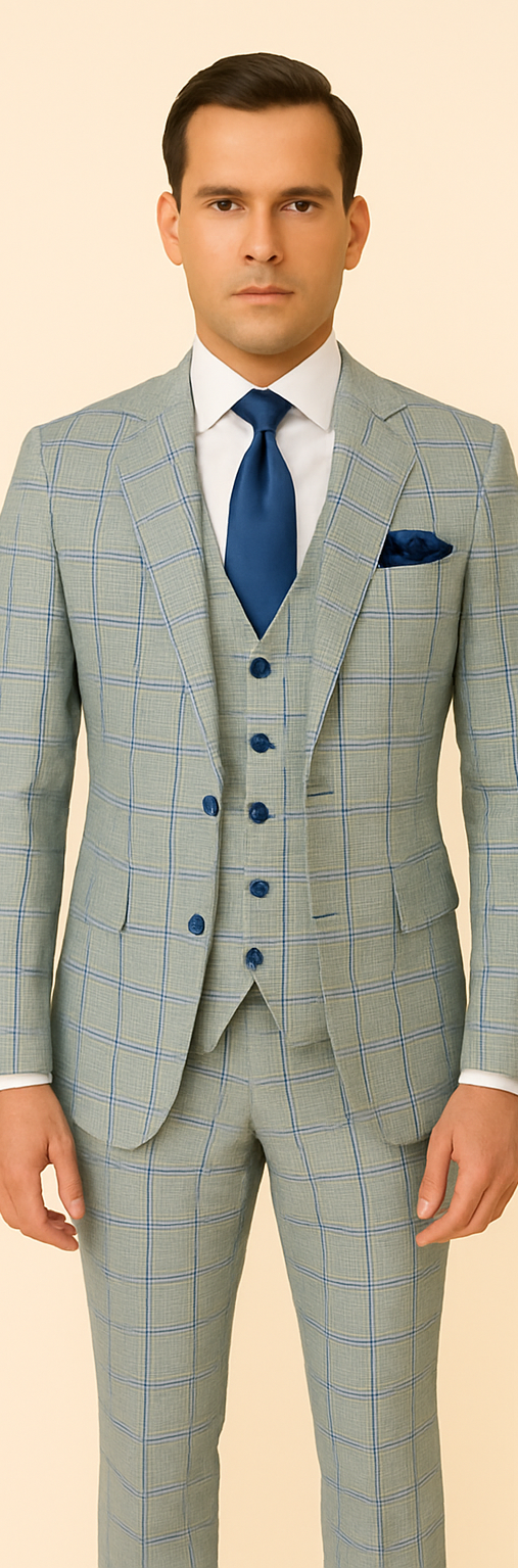 Rossi Man Tom RM1856 – Modern Fit 2-Piece Suit for Stylish Men - 34R