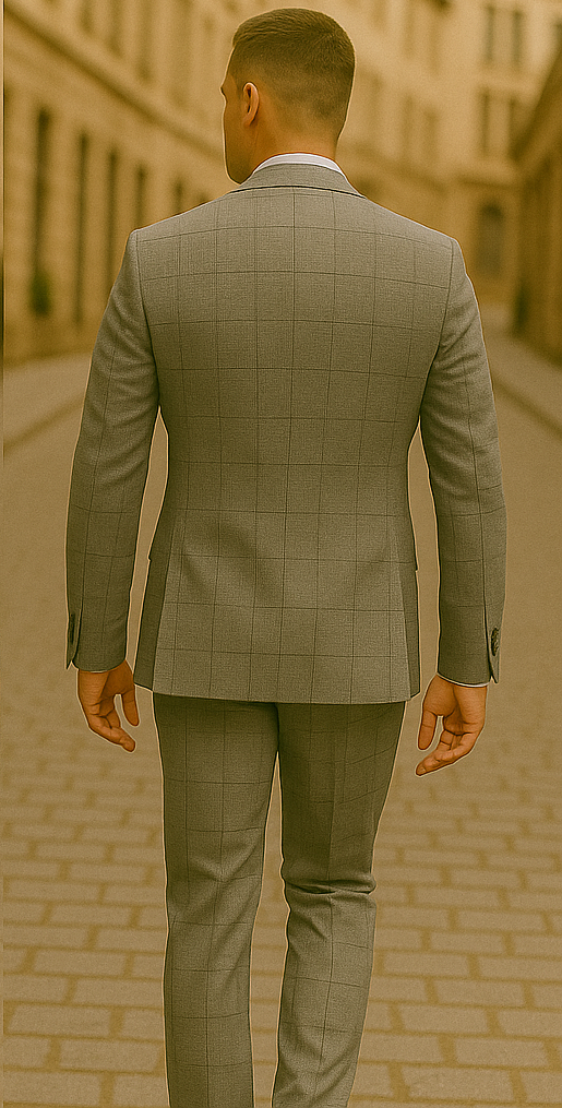 Rossiman Men's Dress Suit – Timeless Classic Formal Suit for Men - 38 Short Jacket+32 Waist Adjustable 28to34)(Height: 5’4”to5’7”)(Neck 15-16.5)S-M)