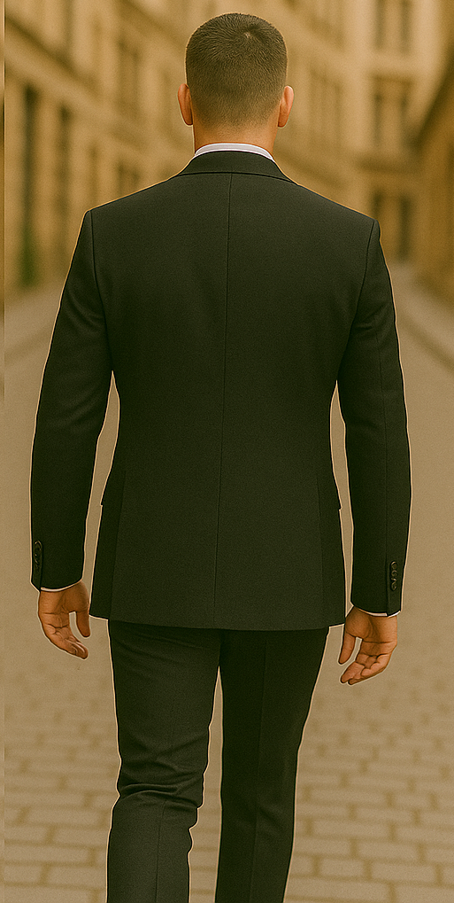 Rossiman Rossi Men's Dress Suit – Premium Tailored Suit for Formal Occasions - 38 Short Jacket+32 Waist Adjustable 28to34)(Height: 5’4”to5’7”)(Neck 15-16.5)S-M)
