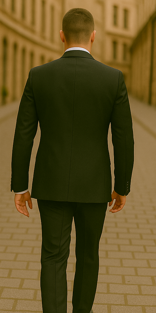 Rossiman Rossi Men's Formal Suit – Stylish Tailored Dress Suit by Rossi Man - 38 Short Jacket+32 Waist Adjustable 28to34)(Height: 5’4”to5’7”)(Neck 15-16.5)S-M)