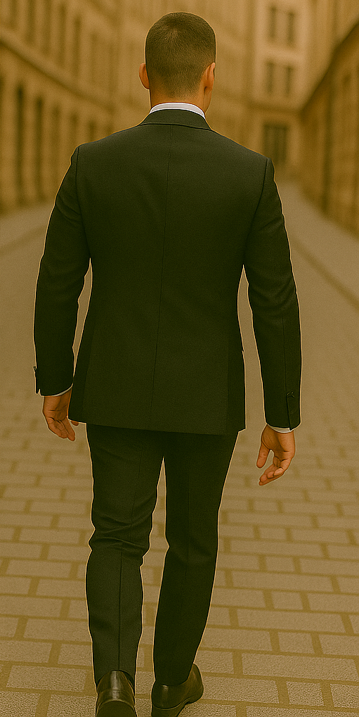Rossiman Rossi Men's Formal Suit – Stylish Tailored Dress Suit by Rossi Man - 38 Short Jacket+32 Waist Adjustable 28to34)(Height: 5’4”to5’7”)(Neck 15-16.5)S-M)