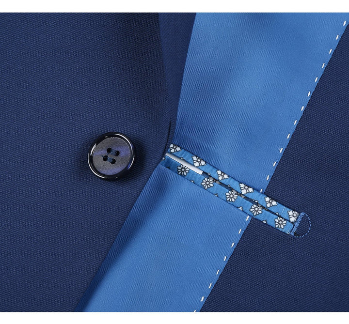 Cheap Priced Suit- Mens Basic Two Button Slim Fit Royal Blue Suit With Optional Vest - 38 Short Jacket+32 Waist Adjustable 28to34)(Height: 5 4 to5 7 )(Neck  15-16.5)S-M)