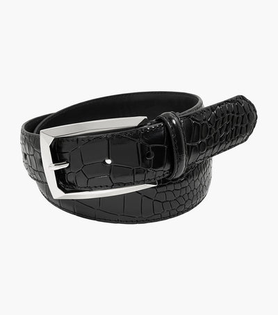 Stacy Adams Ozzie Croc Emboss Belt by Stacy Adams Shoes