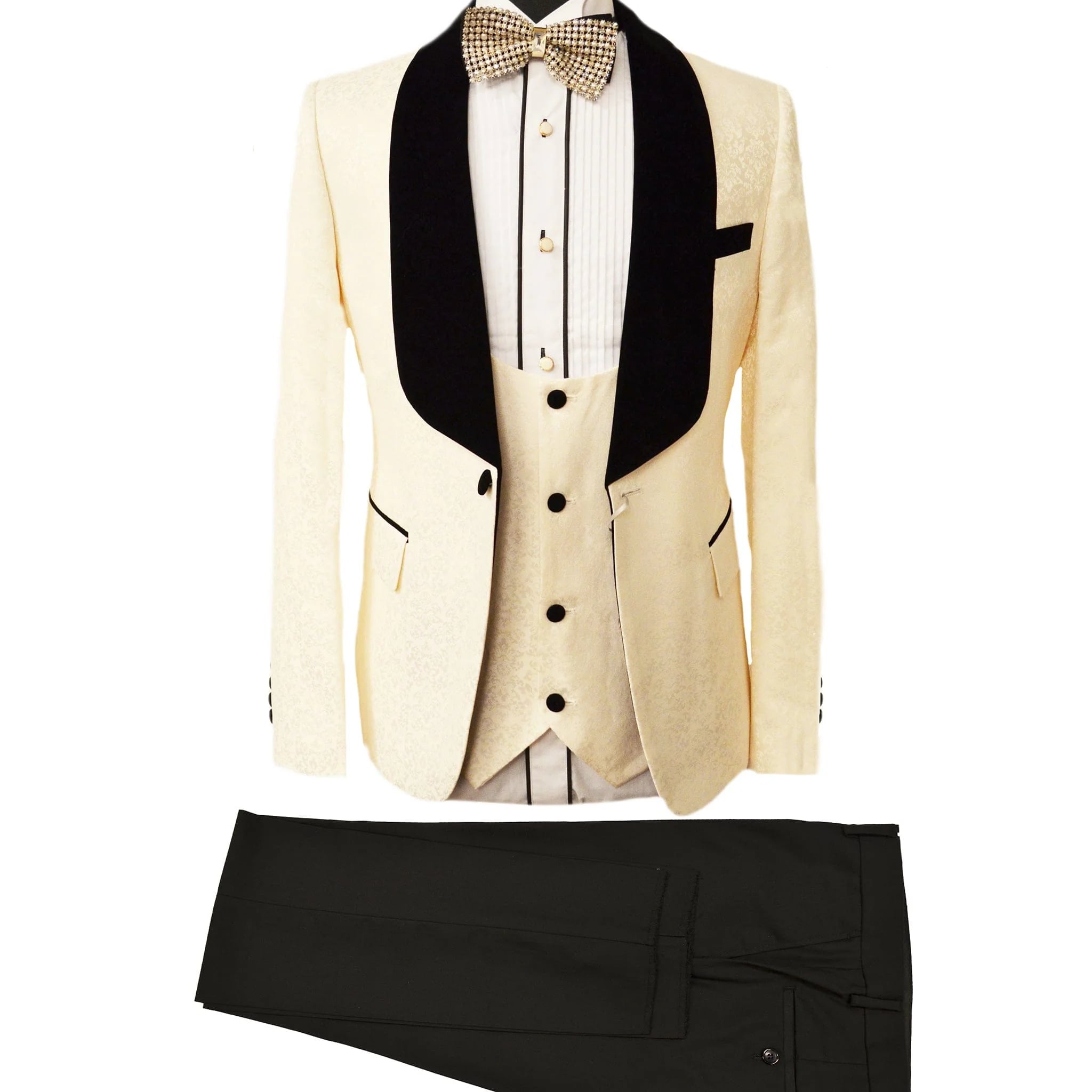 Rossiman Suits For Sale - Mens Designer Suit - Fashion Suits - Fancy Black prom Suits - 38 Short Jacket+32 Waist Adjustable 28to34)(Height: 5 4 to5 7 )(Neck 15-16.5)S-M)