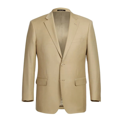 Renoir Clothing - Renoir Suit - Renoir Fashion - Super 140s Wool Two Button Slim Fit Tan Renoir Suit
