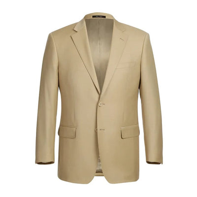 Renoir Clothing - Renoir Suit - Renoir Fashion - Super 140s Wool Two Button Slim Fit Tan Renoir Suit