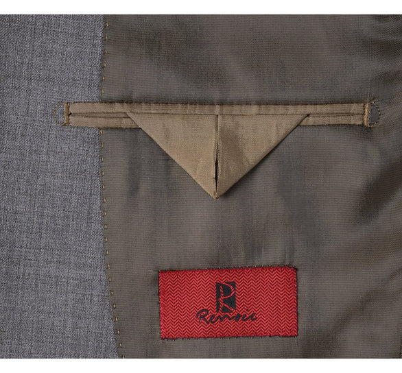 Renoir Clothing - Renoir Suit - Renoir Fashion - Super 140s Wool Two Button Slim Fit Dark Grey  Renoir Suit - Coat Size 38