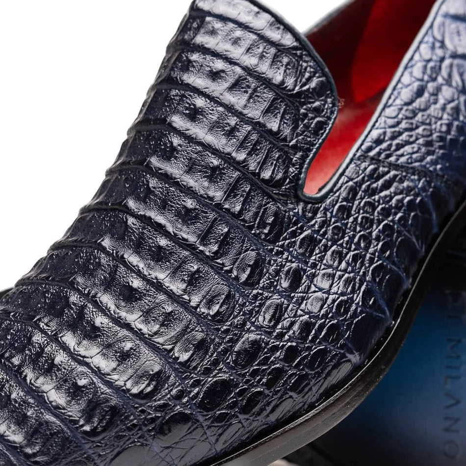 Marco Di Milano Trento Men's Shoes Genuine Caiman Crocodile Slip-on Loafers - 8