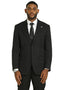 Stacy Adams Modern Fit Black Suit – Vested Tonal Shadow Pinstripe Style