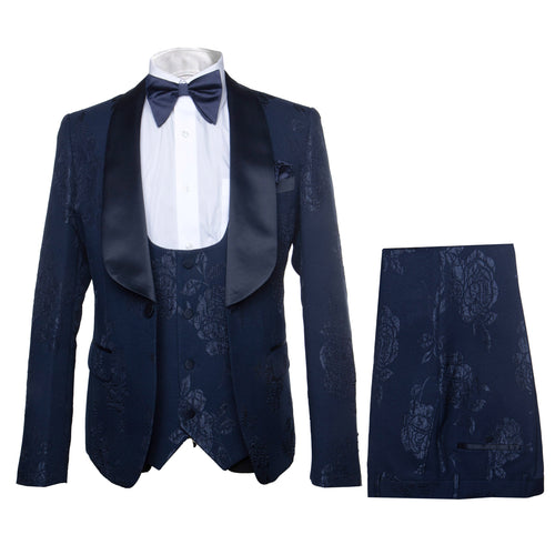 Rossi Man RM1252 – Men's 3-Piece Smoking Style Tuxedo for Elegant Evenings