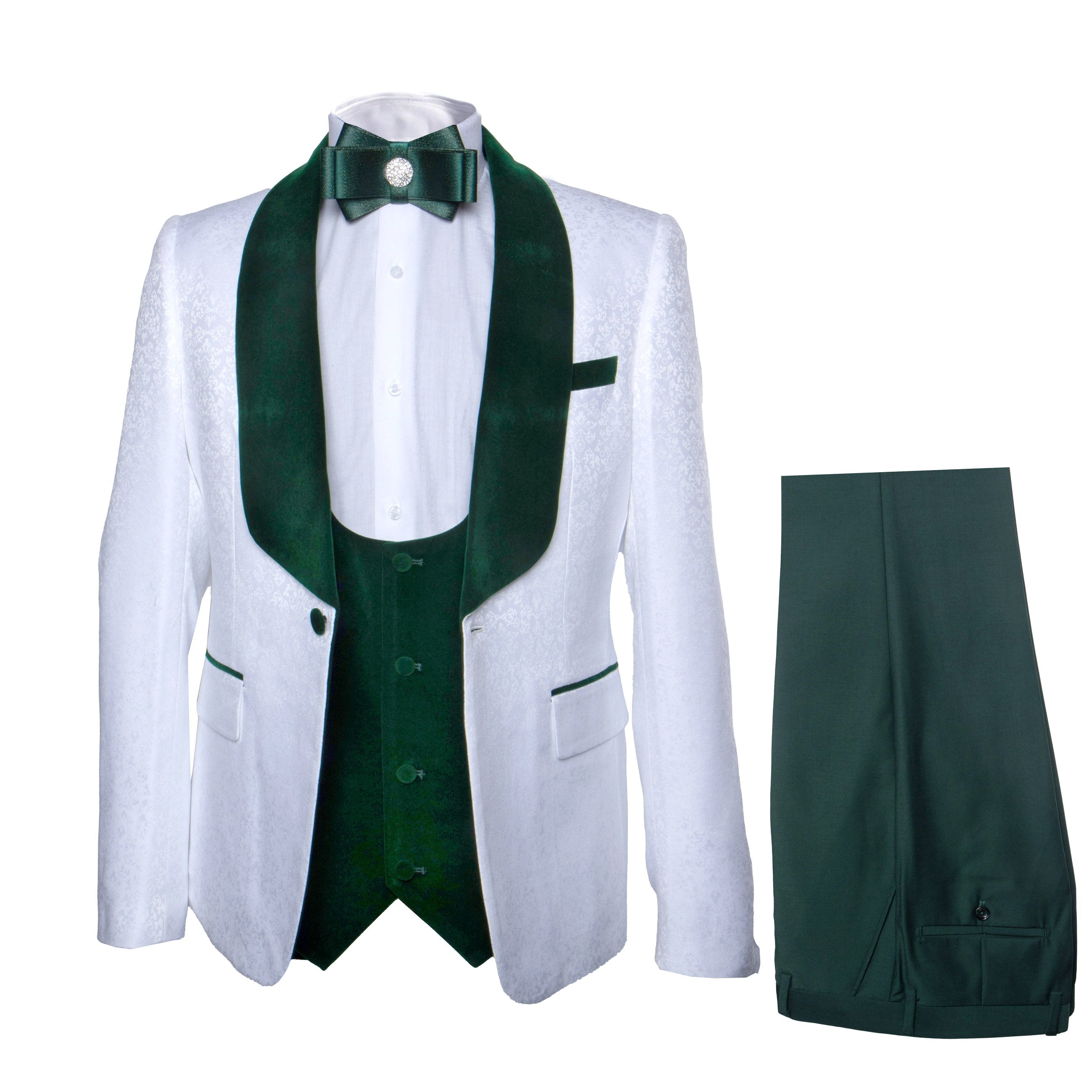 Rossi Man RM1482 – Men's 3-Piece Tuxedo from the Smoking S Collection - XS