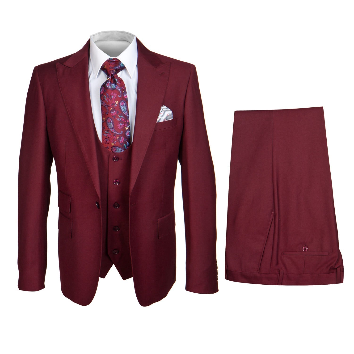 ROSSI MAN SLIM FIT 3 PIECE SUIT SYDNEY II RM1174 - 34R