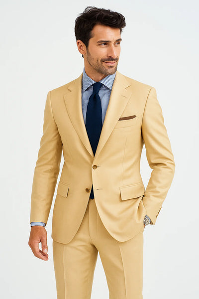 Sand Linen Summer Fabric Suit