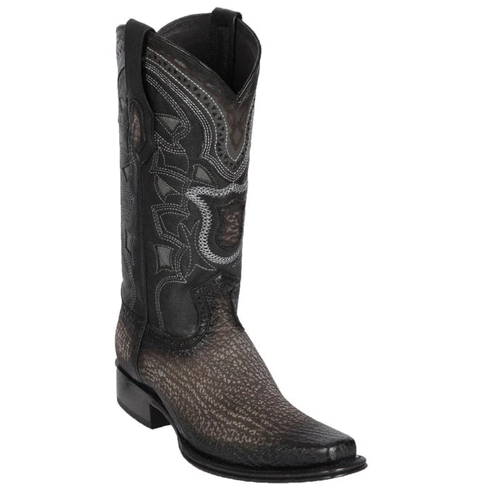 Los Altos Boots - Mens Dress Cowboy Boot - Low Priced Men's Shark Skin Boots Grey European Toe- in Grey - 6