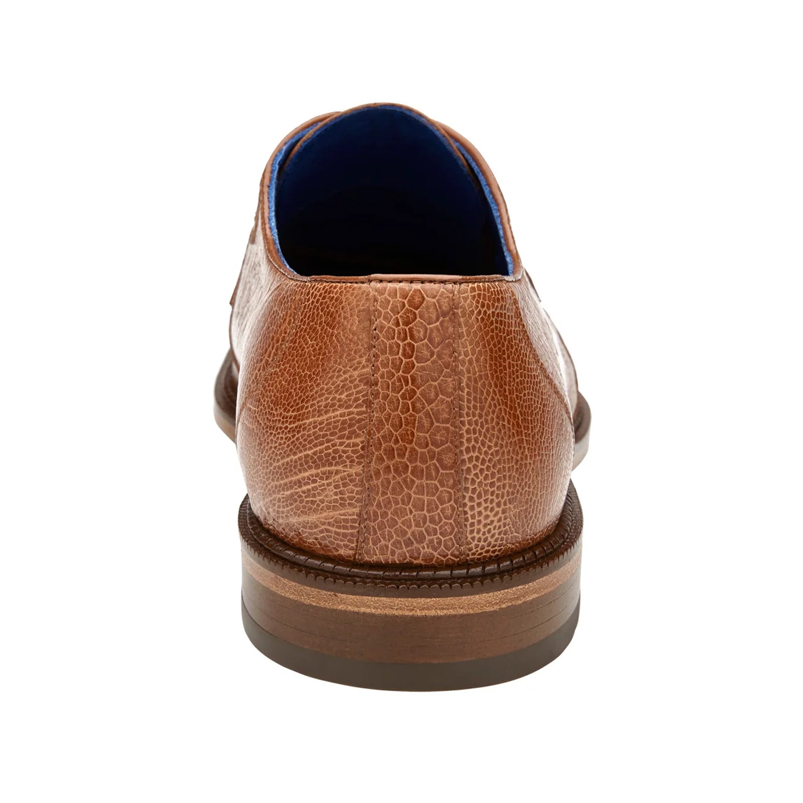 Men's Belvedere Siena Ostrich Leg Moc Toe Dress Shoe in Burned Amber - 9-M