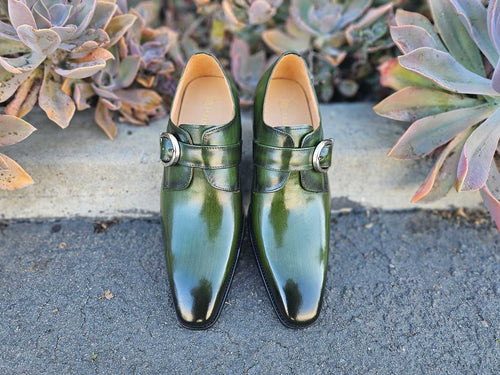 Carrucci Signature Buckle Monk Strap Shoe