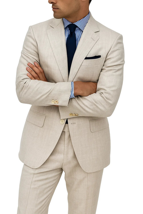 Silver Summer Fabric Suit