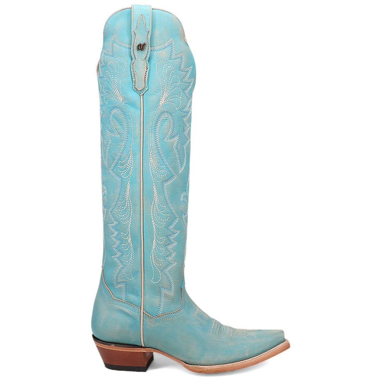 Dan Post Women's Celeste Sky Blue Zipper Snip Toe Boots - 6M