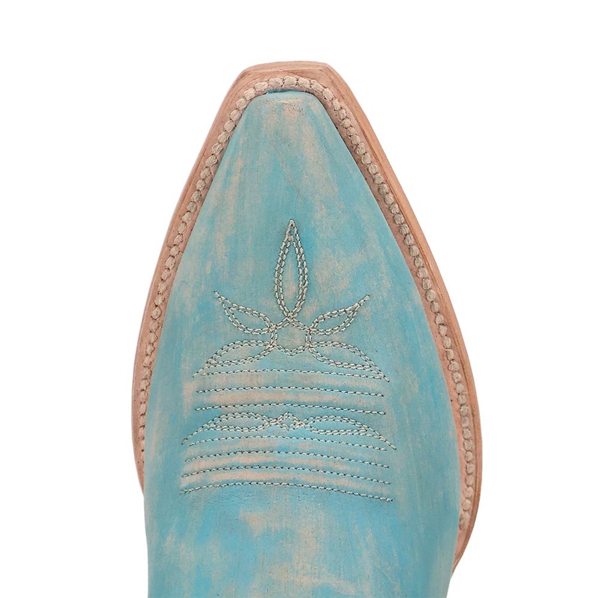 Dan Post Women's Celeste Sky Blue Zipper Snip Toe Boots - 6M