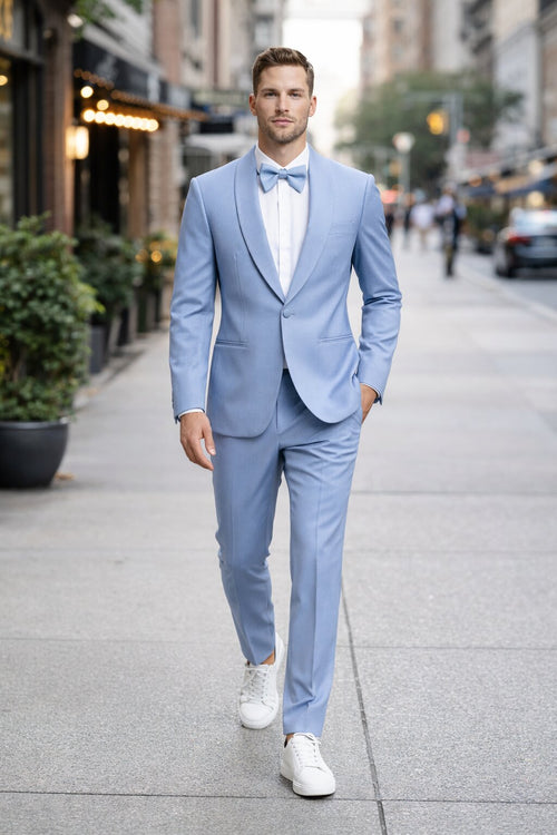 Prom 2026 Suit - Sky Blue Prom Tuxedo - Summer Slim Fit Suits