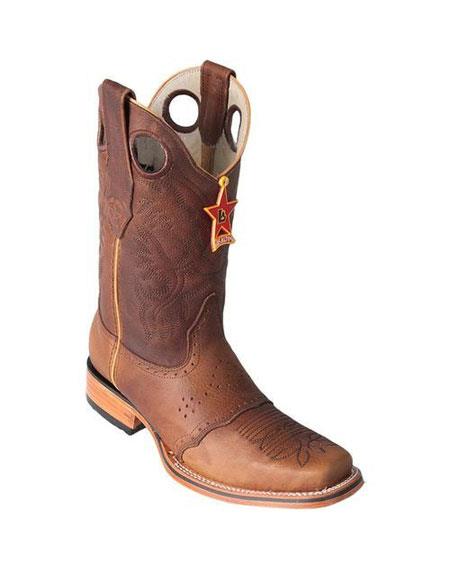 Men's Los Altos Boots Square Toe Honey Full Leather Lining Dress Cowboy Boot Cheap Priced For Sale Online - 6.0 Standard / D / Medium