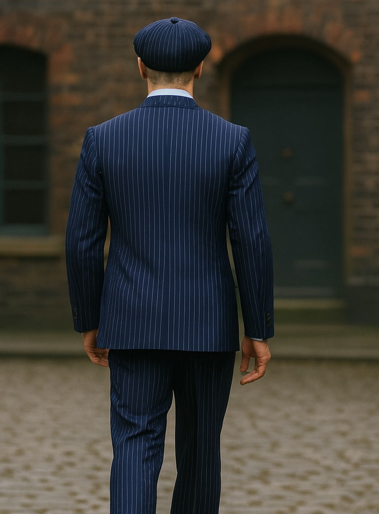 Steve Harvey Suits - Navy Suit - Designer Brand Suit No Pleated Pants Modern Fit - New Arrival - Coat Size 38